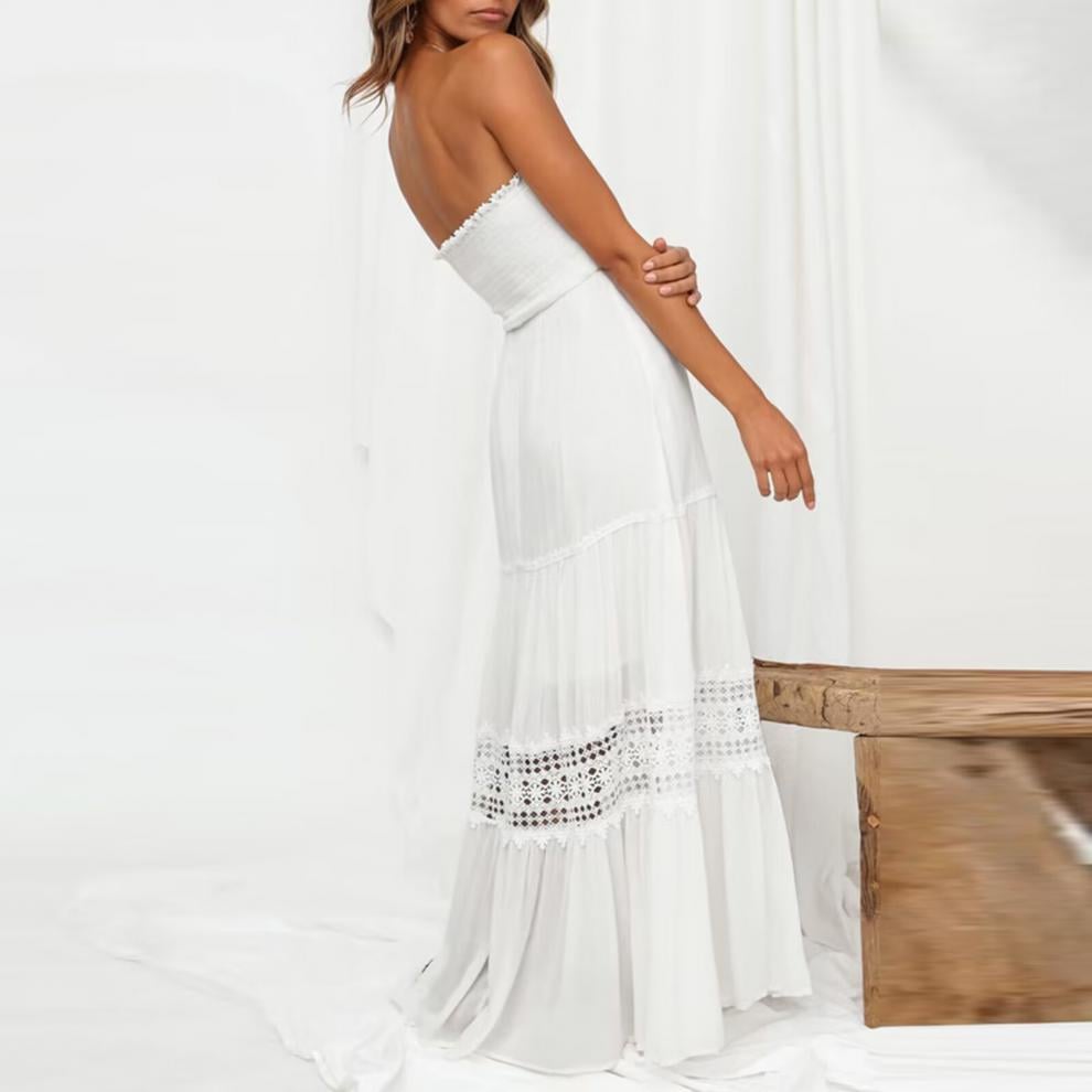 Summer Bohemian Strapless Waist-Cinching Maxi Dress (Buy 2 Free Shipping)