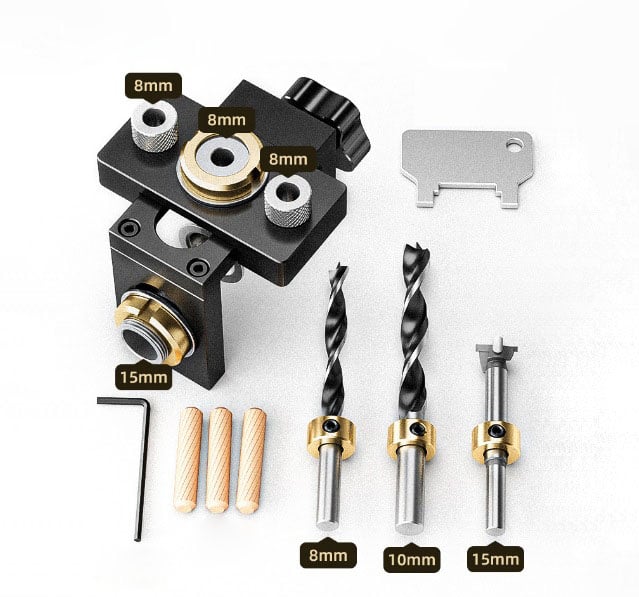 đ„Useful Tools Hot Saleđ„3 in 1 Adjustable Woodworking Drilling Locator Puncher Tools
