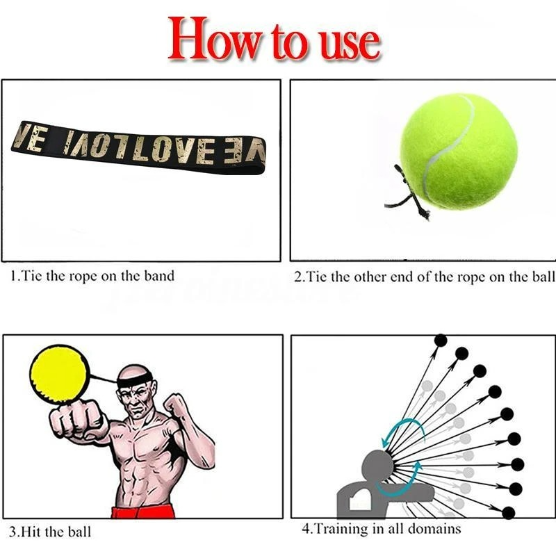 🔥$9.99🔥Boxing Reflex Ball Headband