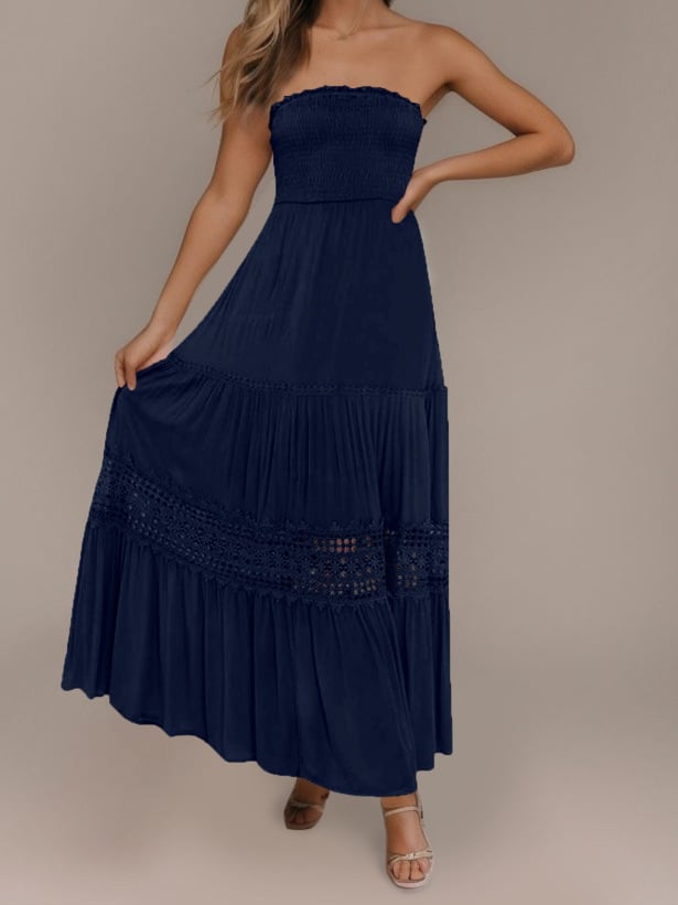 Summer Bohemian Strapless Waist-Cinching Maxi Dress (Buy 2 Free Shipping)