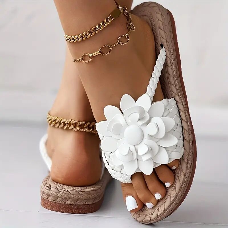 🔥Last Day 60% OFF🔥Women's orthopedic Flower Flat Flip Flops