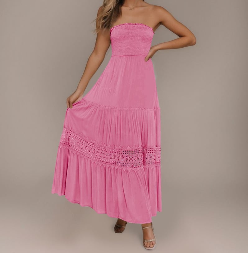 Summer Bohemian Strapless Waist-Cinching Maxi Dress (Buy 2 Free Shipping)