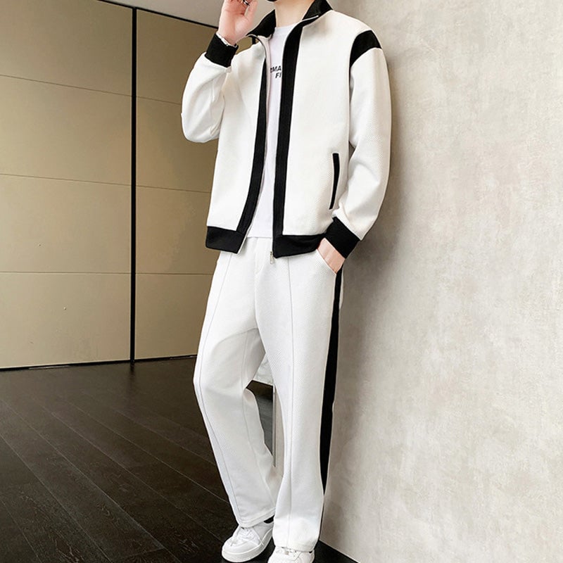 Men's Outfit Casual 2 Piece Contrast Sports Jogging Tracksuits Set(FREE SHIPPING)