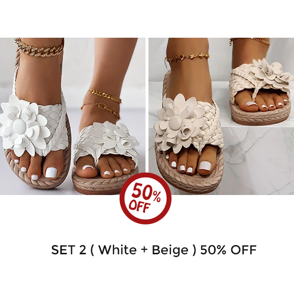 🔥Last Day 60% OFF🔥Women's orthopedic Flower Flat Flip Flops