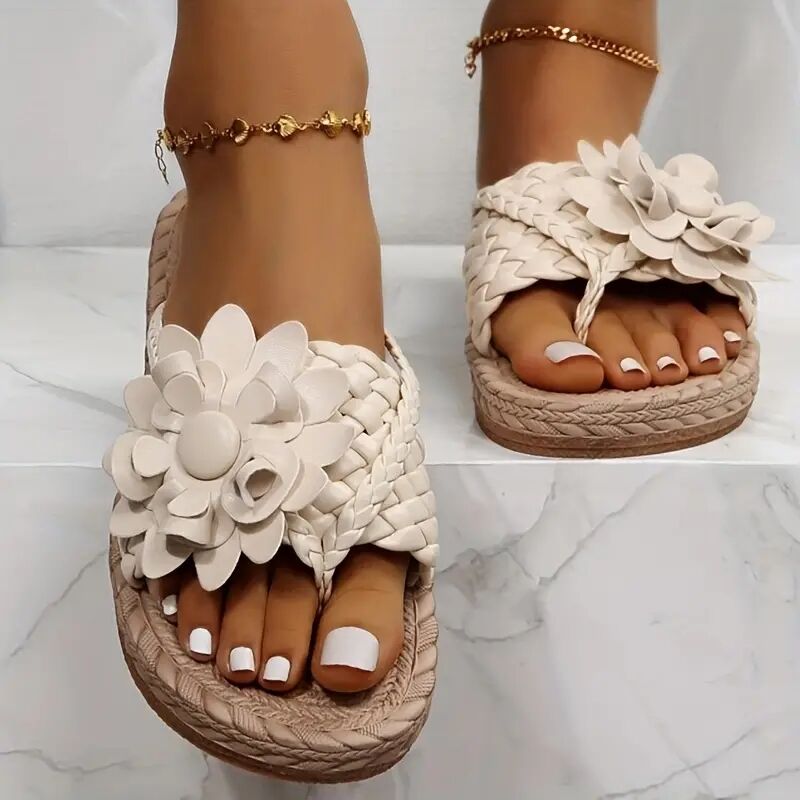🔥Last Day 60% OFF🔥Women's orthopedic Flower Flat Flip Flops