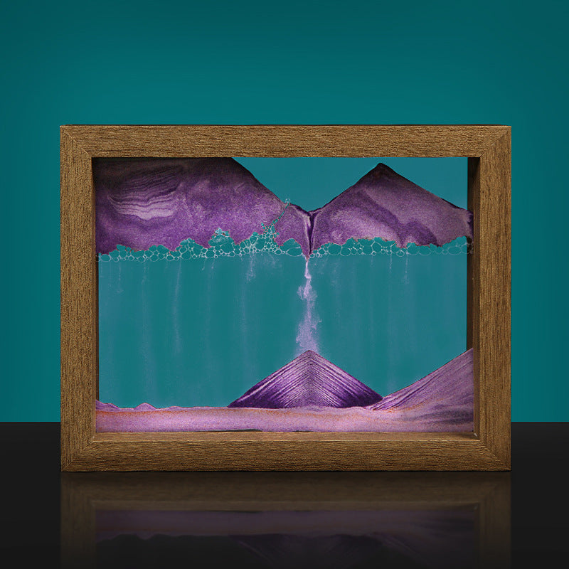 Creative Quicksand Painting Hourglass Ornament Unpacking Home Desktop Decoration 3D