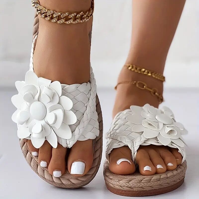 🔥Last Day 60% OFF🔥Women's orthopedic Flower Flat Flip Flops
