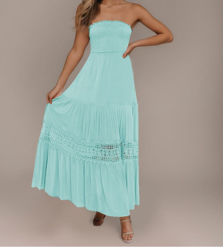 Summer Bohemian Strapless Waist-Cinching Maxi Dress (Buy 2 Free Shipping)
