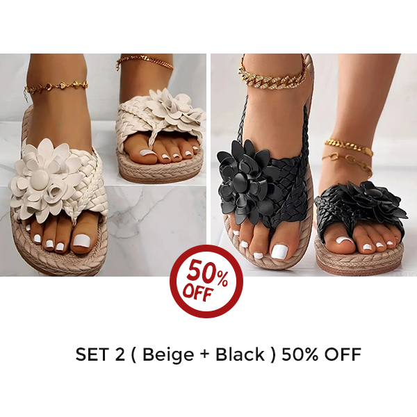 🔥Last Day 60% OFF🔥Women's orthopedic Flower Flat Flip Flops