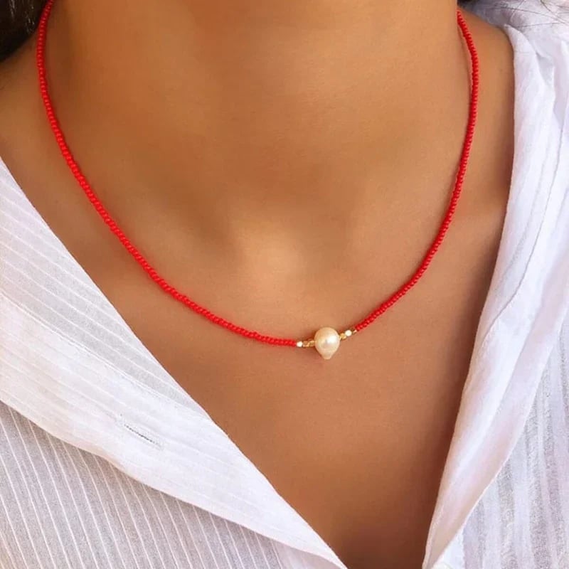 Natural Elegant Freshwater Pearl Necklace(4 Color Options)