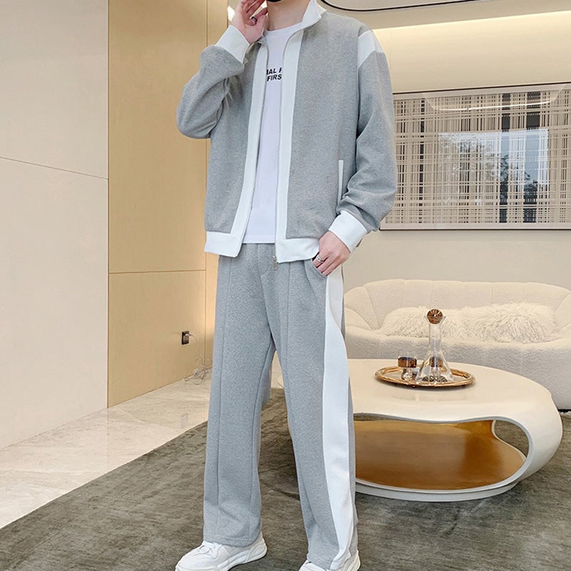 Men's Outfit Casual 2 Piece Contrast Sports Jogging Tracksuits Set(FREE SHIPPING)