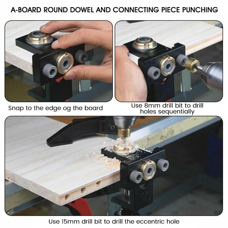 đ„Useful Tools Hot Saleđ„3 in 1 Adjustable Woodworking Drilling Locator Puncher Tools