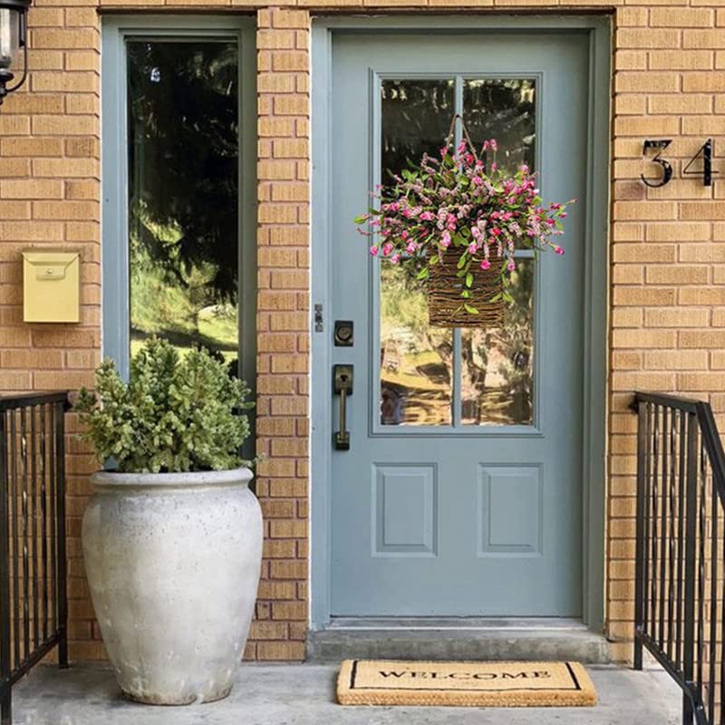 🎁🔥Promotion -50% OFF💐Cream Hydrangea Door Hanger Basket Wreath