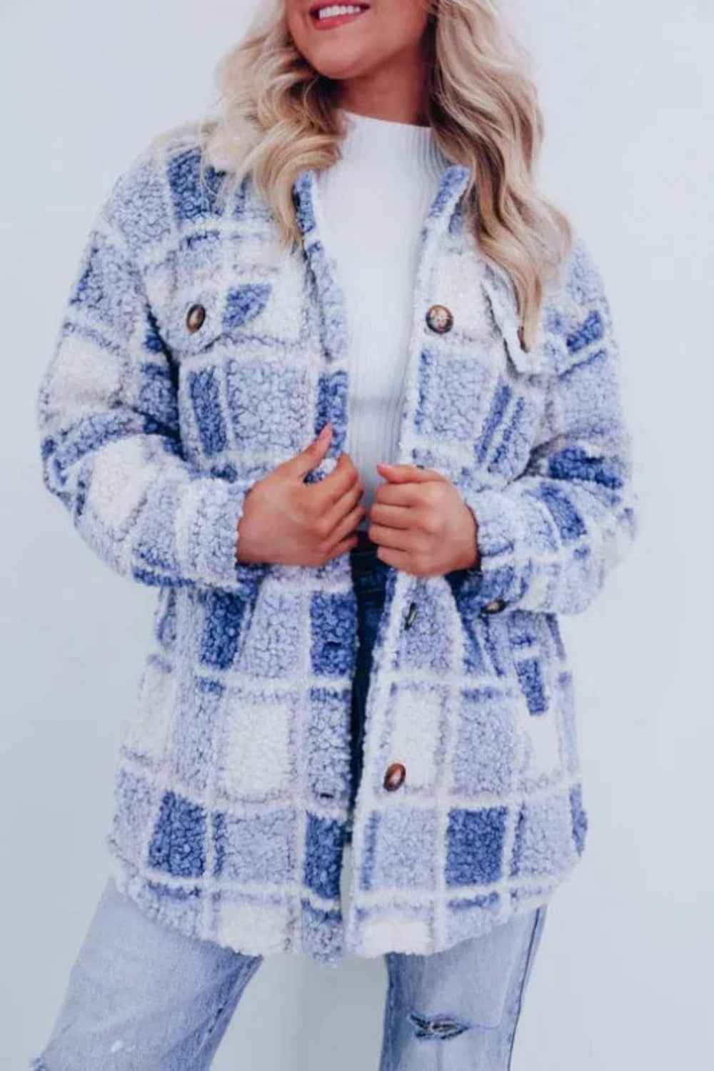 Women's New Teddy Plaid Wool Jacket(Buy 2 Free Shipping)