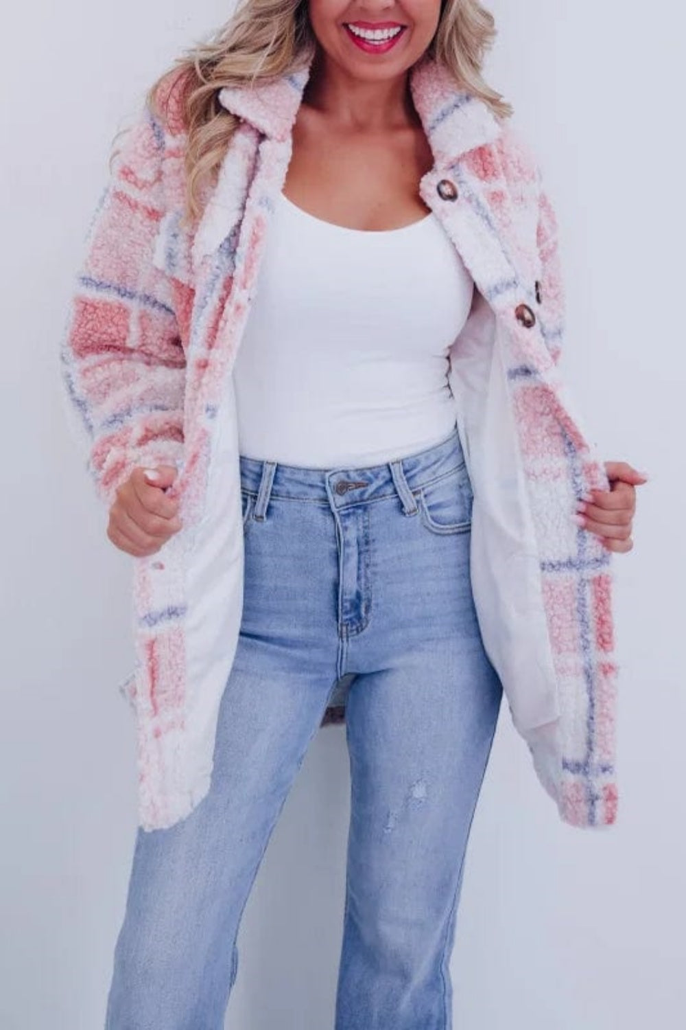 Women's New Teddy Plaid Wool Jacket(Buy 2 Free Shipping)