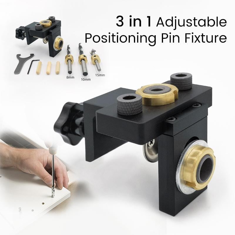 đ„Useful Tools Hot Saleđ„3 in 1 Adjustable Woodworking Drilling Locator Puncher Tools