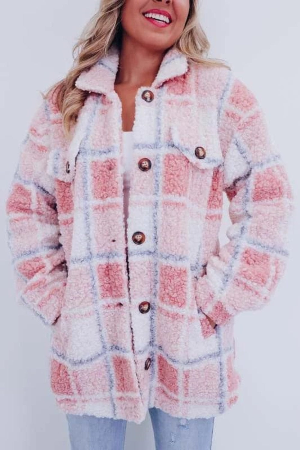 Women's New Teddy Plaid Wool Jacket(Buy 2 Free Shipping)