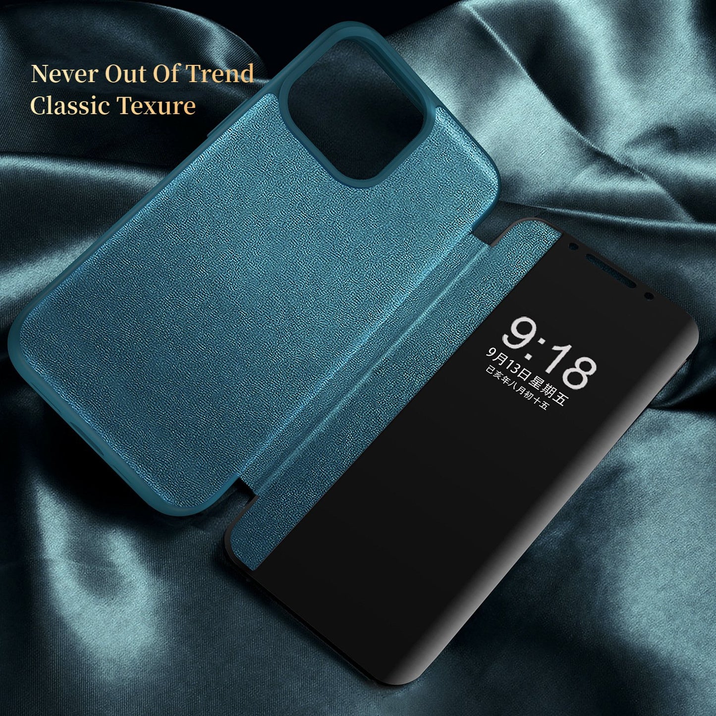 Business Series View Window Flip Folio Leather Case Cover