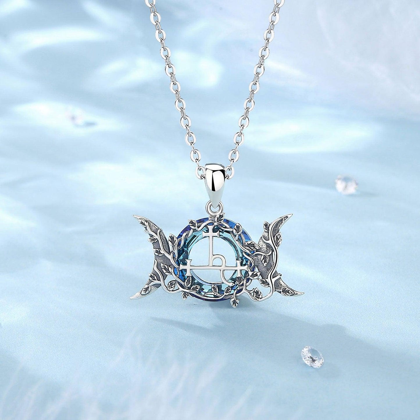 Lilith Moon Necklace Wicca Pagan Jewelry