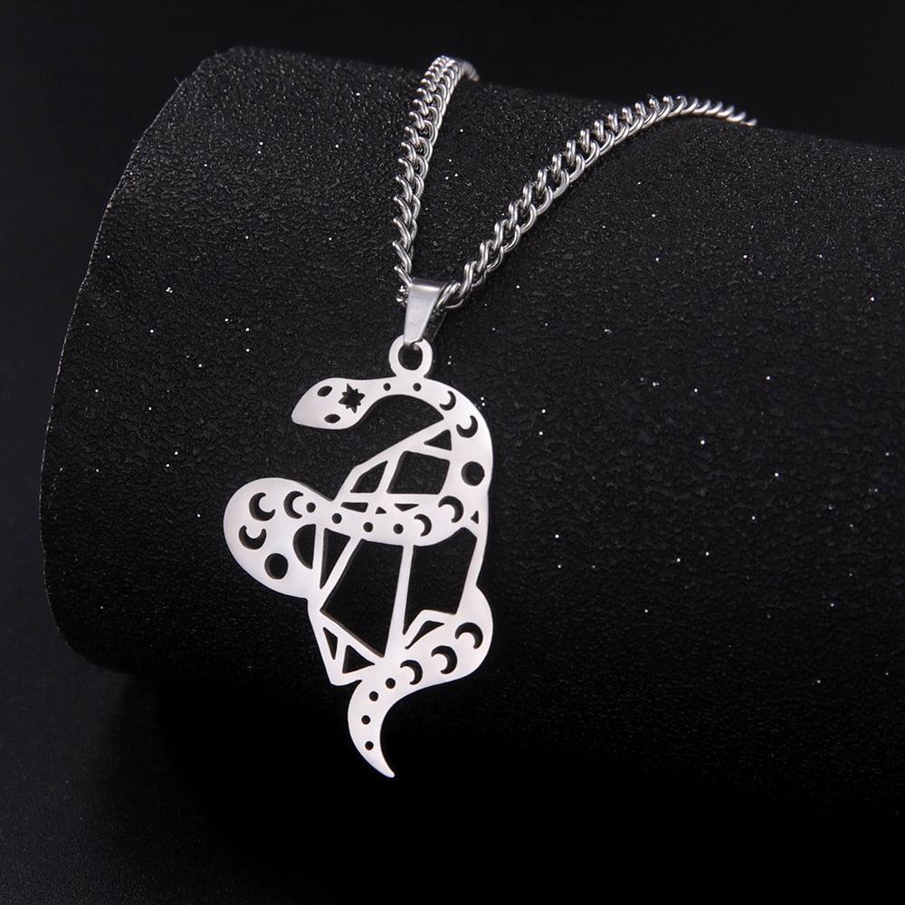 Gothic Snake Necklace Witchy Jewelry
