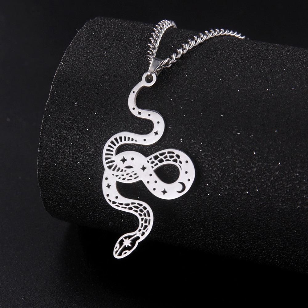 Gothic Snake Necklace Witchy Jewelry