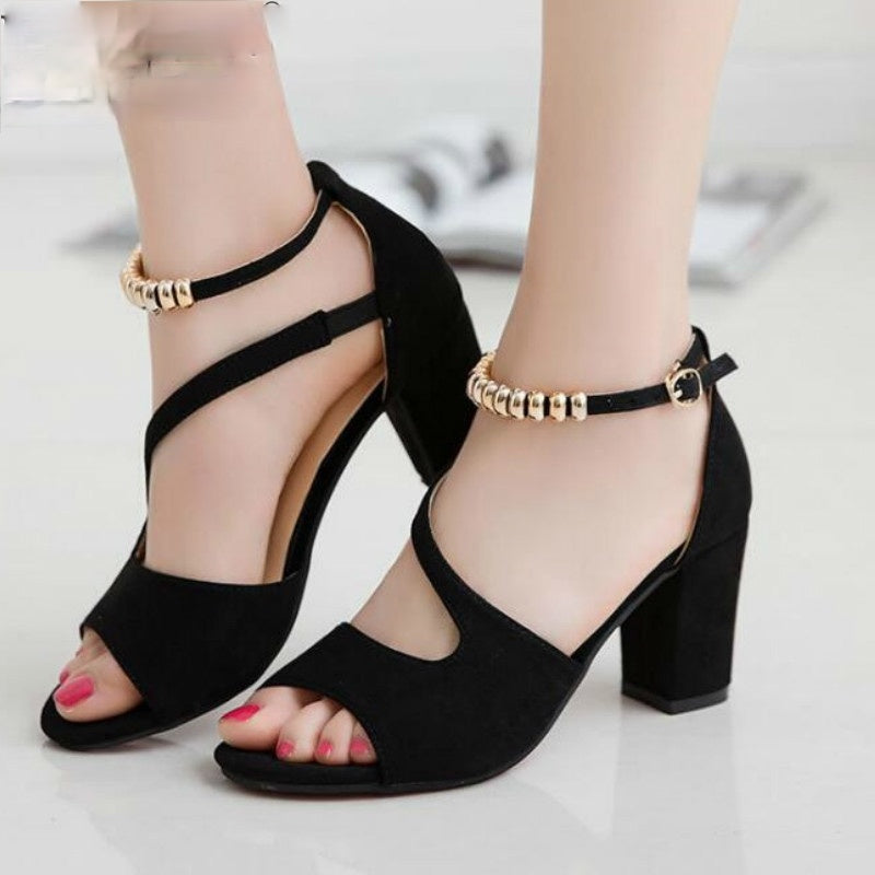 Comfortable Elegant Low Chunky Heel Shoes