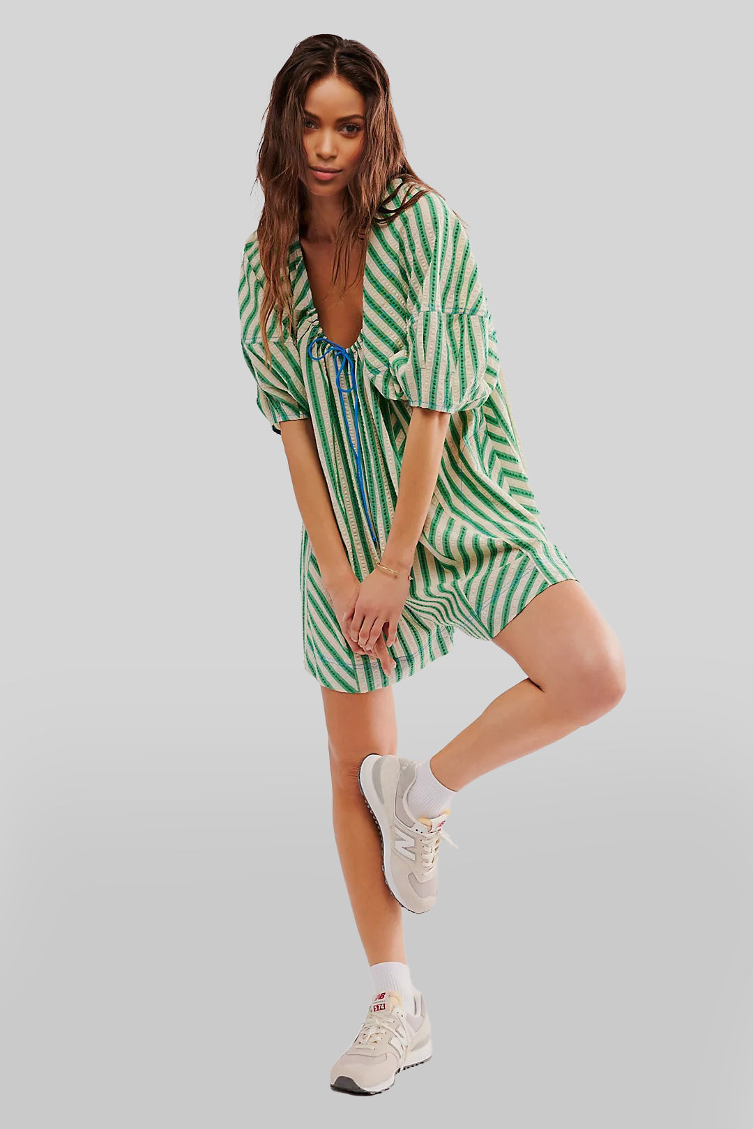 Puff Sleeve Romper (Buy 2 Free Shipping)