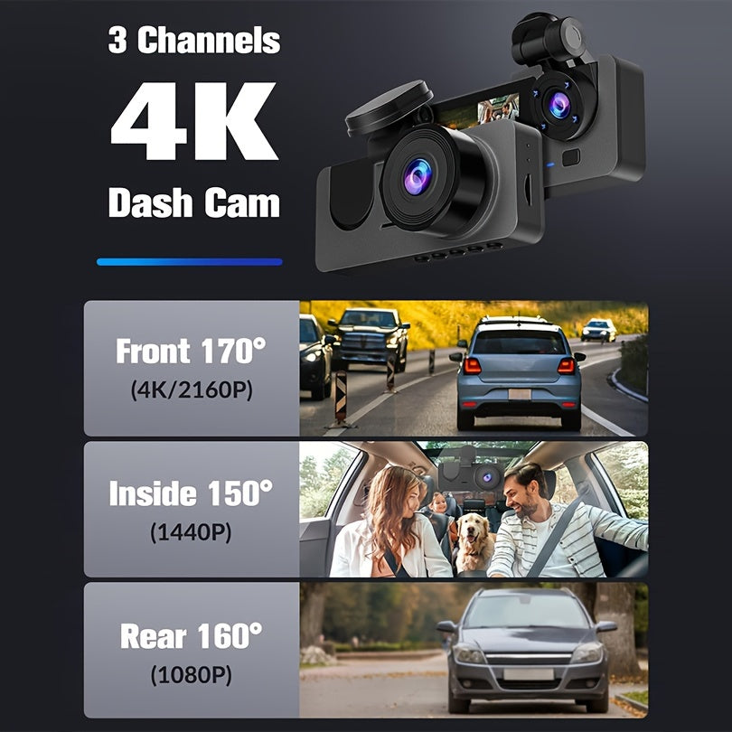 4K Ultra HD Car Recorder with 32GB Card Night Vision 24 Hour Parking