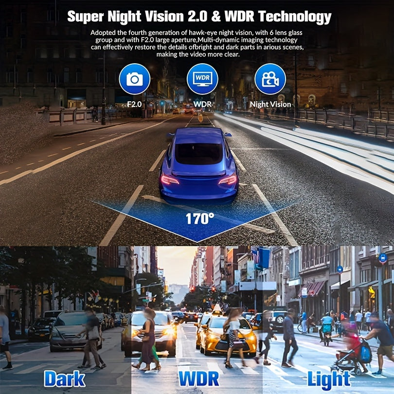 4K Ultra HD Car Recorder with 32GB Card Night Vision 24 Hour Parking