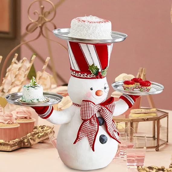 🎄🎅Christmas Snowman Treats Holder-with plate⛄