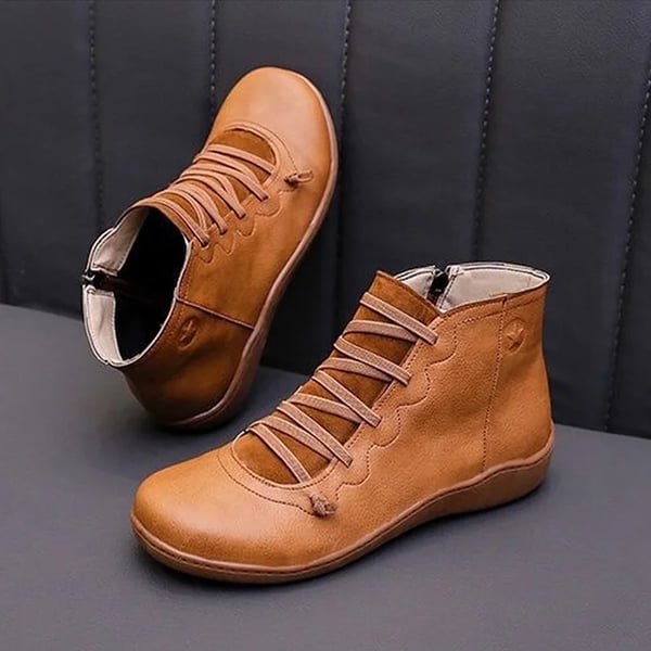 Comfortable leather arch support boots