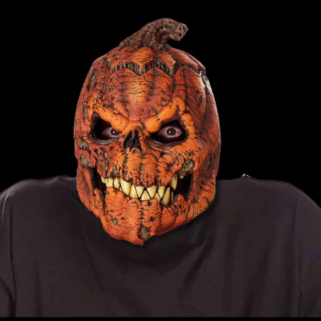 Pumpkin Mask With a Movable Jaw