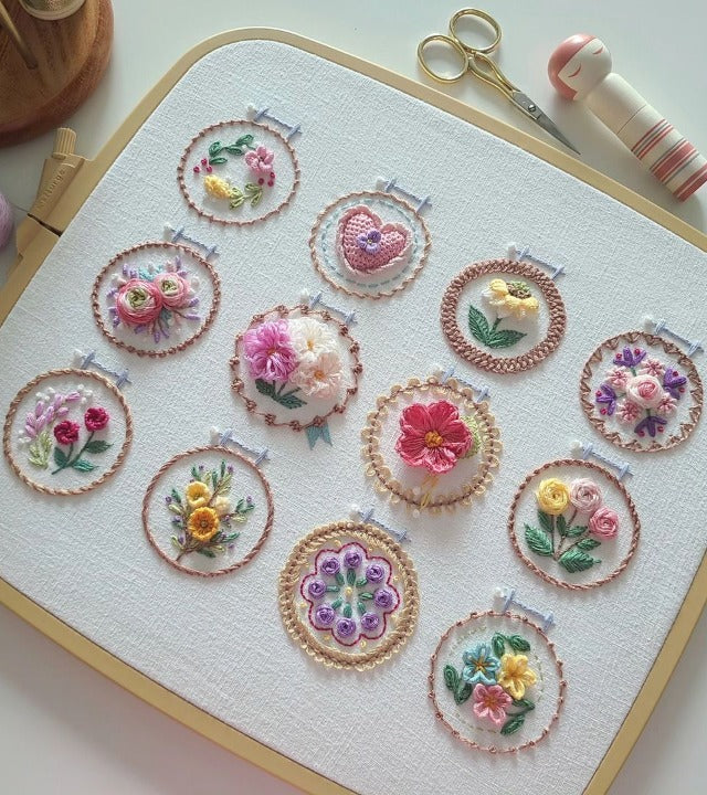 Small Flower Frame Embroidery Kit