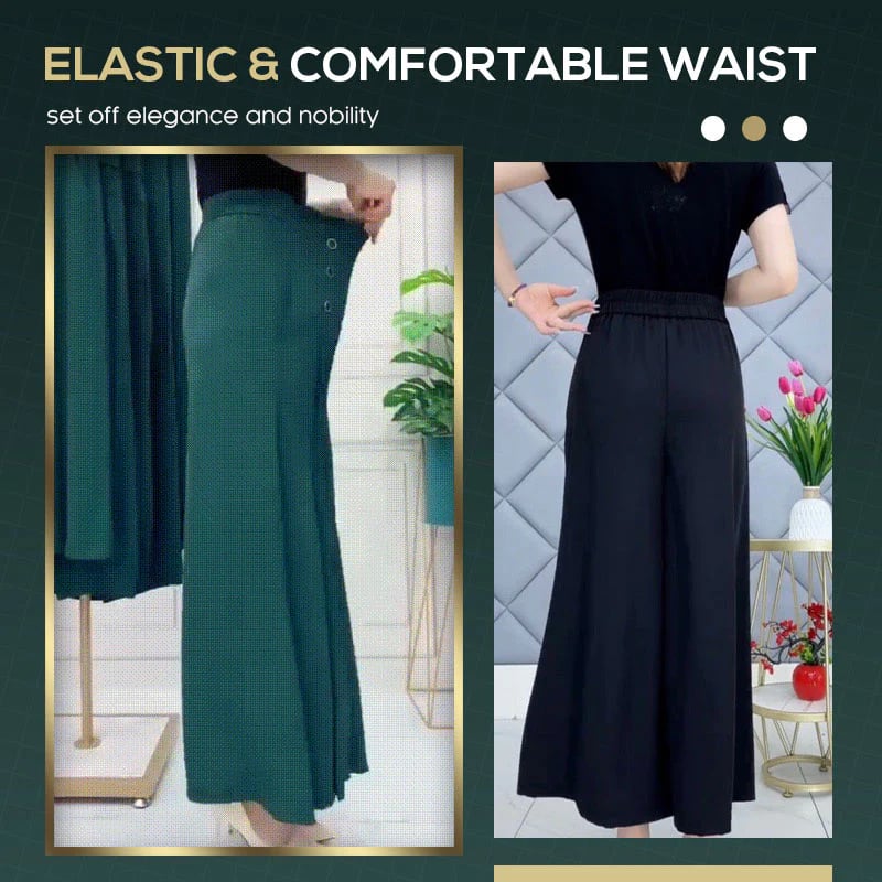 🔥[Comfortable and slim-fit] Fashionable pleated wide-leg pants-exquisite streamline-casual and moderate