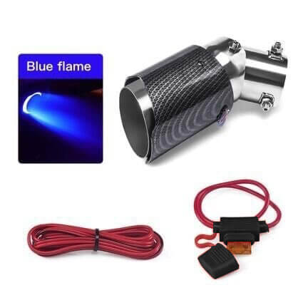 🚗LED Flaming Luminous Universal Car Modified Carbon Fiber Tail pipes💥Repair fluid delivery