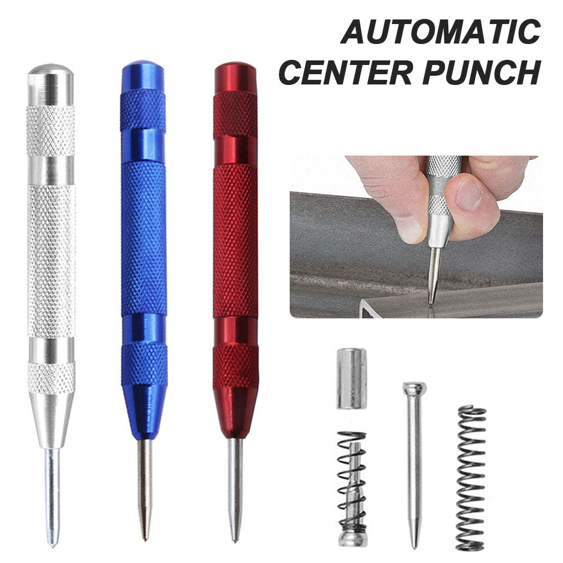 automatic center punch spring type marking drill tool