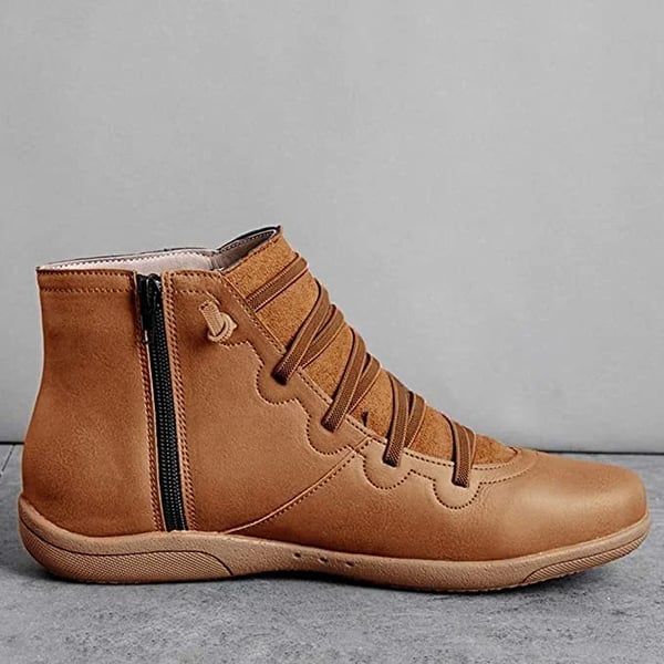 Comfortable leather arch support boots