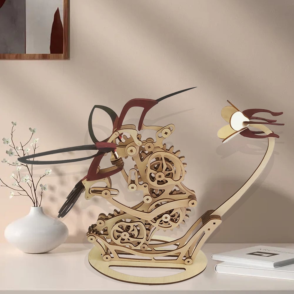 3d Wooden Mechanical Hummingbird