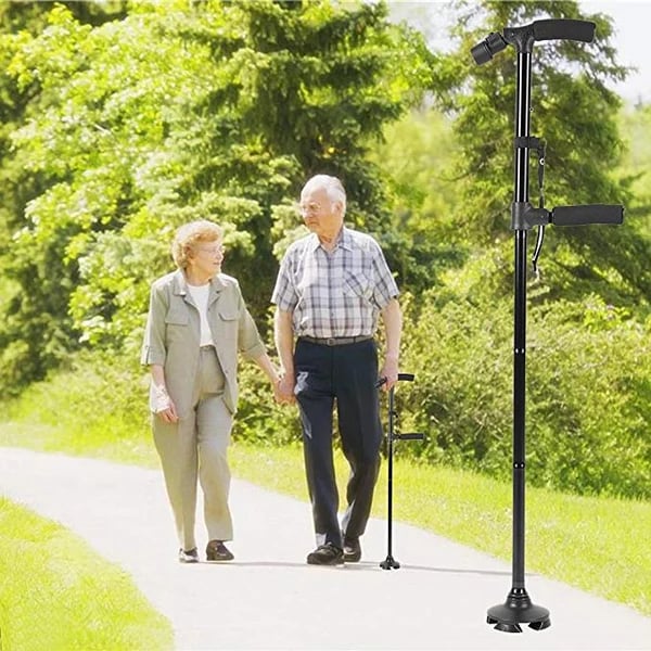 🔥💥Aluminum alloy with LED light non-slip foldable walking stick💥👵