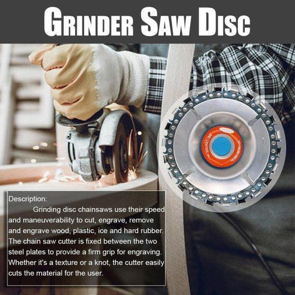 Chain saw blades for angle grinders