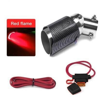 🚗LED Flaming Luminous Universal Car Modified Carbon Fiber Tail pipes💥Repair fluid delivery