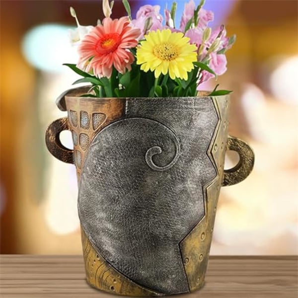 😍 Handmade Picasso Brutalist Abstract Beauty Face Flower Pot