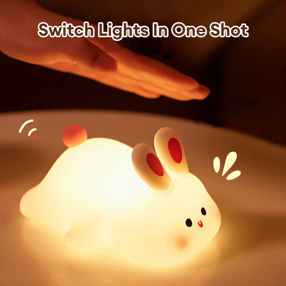 🎁2024 Hot Sale 49% OFF - 🐇Little Bunny Night Light - Touch Silicone