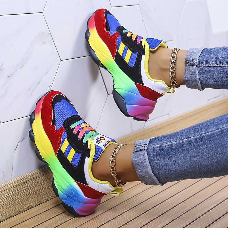 ( SALE)  | Comfortable & Stylish Rainbow Sneakers