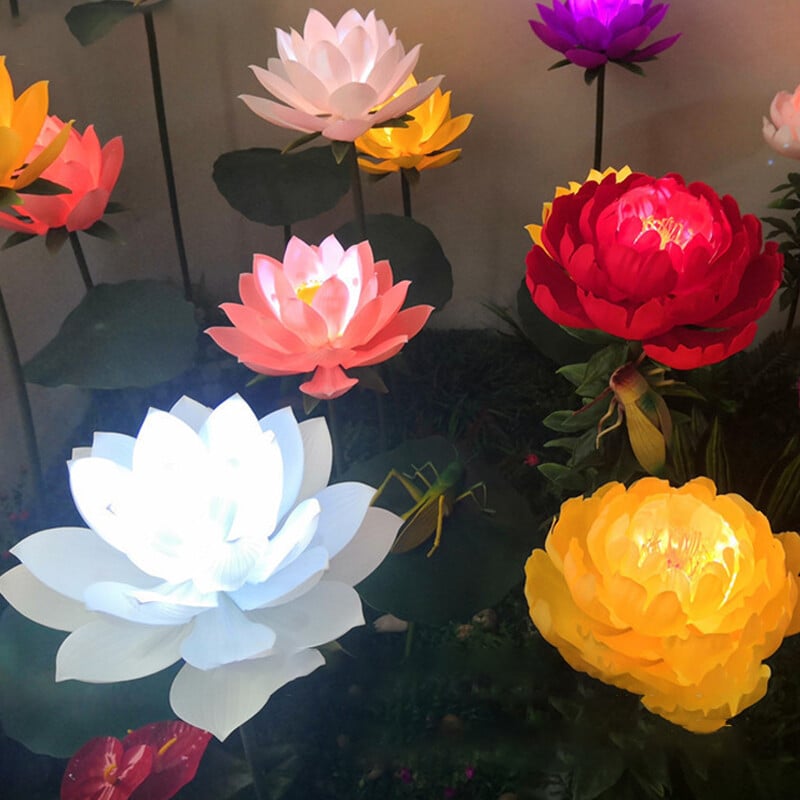 Last Day (40% Off) 🌻Waterproof Solar Garden Lotus Light