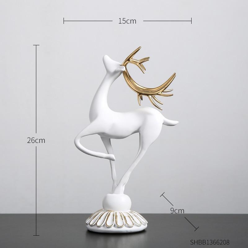 Handmade Golden Deer Animal Figurine