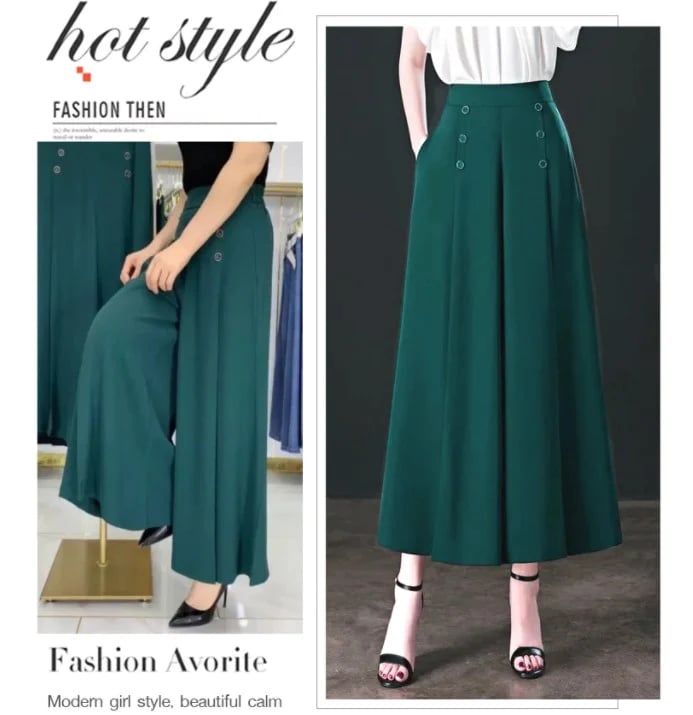 🔥[Comfortable and slim-fit] Fashionable pleated wide-leg pants-exquisite streamline-casual and moderate