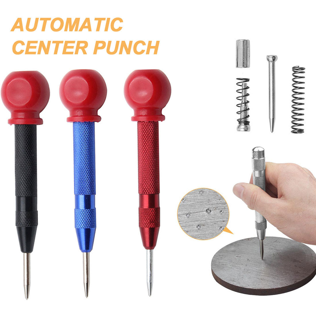 automatic center punch spring type marking drill tool