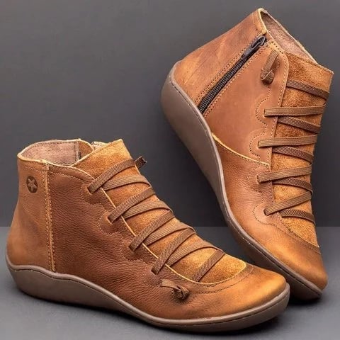 Comfortable leather arch support boots