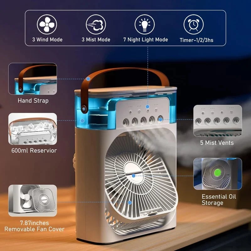 Portable Humidifier Air Conditioner Fan